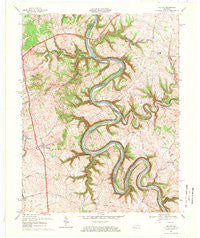 Salvisa Kentucky Historical topographic map, 1:24000 scale, 7.5 X 7.5 Minute, Year 1967