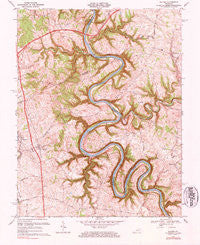 Salvisa Kentucky Historical topographic map, 1:24000 scale, 7.5 X 7.5 Minute, Year 1967
