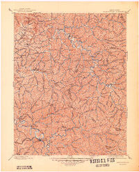 Salyersville Kentucky Historical topographic map, 1:125000 scale, 30 X 30 Minute, Year 1889