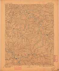 Salyersville Kentucky Historical topographic map, 1:125000 scale, 30 X 30 Minute, Year 1891