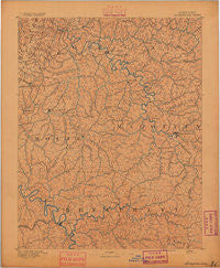 Salyersville Kentucky Historical topographic map, 1:125000 scale, 30 X 30 Minute, Year 1891