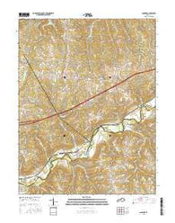 Sanders Kentucky Current topographic map, 1:24000 scale, 7.5 X 7.5 Minute, Year 2016