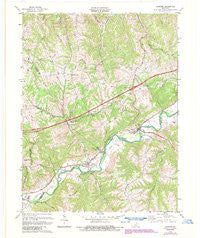 Sanders Kentucky Historical topographic map, 1:24000 scale, 7.5 X 7.5 Minute, Year 1969