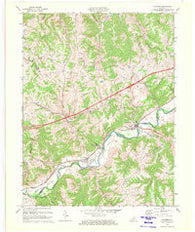 Sanders Kentucky Historical topographic map, 1:24000 scale, 7.5 X 7.5 Minute, Year 1969