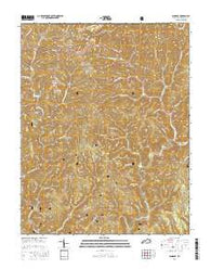 Sandgap Kentucky Current topographic map, 1:24000 scale, 7.5 X 7.5 Minute, Year 2016