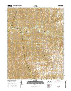 Sardis Kentucky Current topographic map, 1:24000 scale, 7.5 X 7.5 Minute, Year 2016