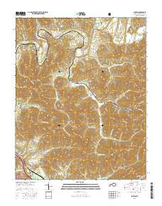 Saxton Kentucky Current topographic map, 1:24000 scale, 7.5 X 7.5 Minute, Year 2016