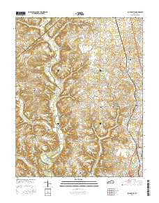 Science Hill Kentucky Current topographic map, 1:24000 scale, 7.5 X 7.5 Minute, Year 2016