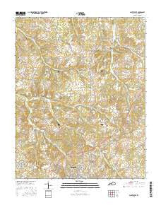 Scottsville Kentucky Current topographic map, 1:24000 scale, 7.5 X 7.5 Minute, Year 2016
