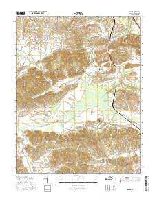 Sebree Kentucky Current topographic map, 1:24000 scale, 7.5 X 7.5 Minute, Year 2016