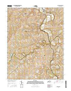 Shawhan Kentucky Current topographic map, 1:24000 scale, 7.5 X 7.5 Minute, Year 2016