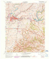Shelbyville Kentucky Historical topographic map, 1:24000 scale, 7.5 X 7.5 Minute, Year 1965