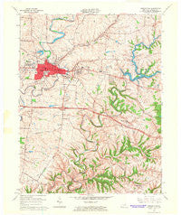 Shelbyville Kentucky Historical topographic map, 1:24000 scale, 7.5 X 7.5 Minute, Year 1965