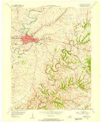 Shelbyville Kentucky Historical topographic map, 1:24000 scale, 7.5 X 7.5 Minute, Year 1954