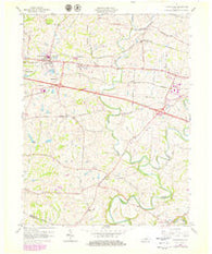 Simpsonville Kentucky Historical topographic map, 1:24000 scale, 7.5 X 7.5 Minute, Year 1960