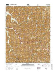 Slade Kentucky Current topographic map, 1:24000 scale, 7.5 X 7.5 Minute, Year 2016
