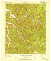 Slade Kentucky Historical topographic map, 1:24000 scale, 7.5 X 7.5 Minute, Year 1952