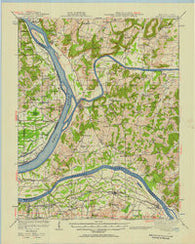 Smithland Illinois Historical topographic map, 1:62500 scale, 15 X 15 Minute, Year 1942