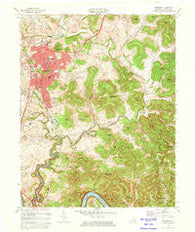 Somerset Kentucky Historical topographic map, 1:24000 scale, 7.5 X 7.5 Minute, Year 1973