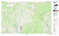 Somerset Kentucky Historical topographic map, 1:100000 scale, 30 X 60 Minute, Year 1982