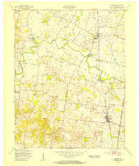 Sonora Kentucky Historical topographic map, 1:24000 scale, 7.5 X 7.5 Minute, Year 1949