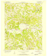 Spring Lick Kentucky Historical topographic map, 1:24000 scale, 7.5 X 7.5 Minute, Year 1954