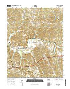 Spring Lick Kentucky Current topographic map, 1:24000 scale, 7.5 X 7.5 Minute, Year 2016