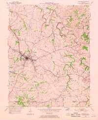 Springfield Kentucky Historical topographic map, 1:24000 scale, 7.5 X 7.5 Minute, Year 1953