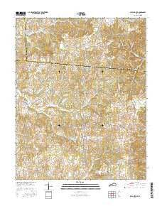 Sulphur Lick Kentucky Current topographic map, 1:24000 scale, 7.5 X 7.5 Minute, Year 2016