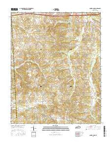 Summer Shade Kentucky Current topographic map, 1:24000 scale, 7.5 X 7.5 Minute, Year 2016