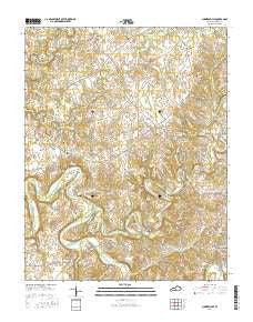 Summersville Kentucky Current topographic map, 1:24000 scale, 7.5 X 7.5 Minute, Year 2016