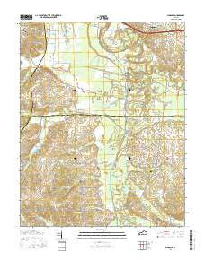 Symsonia Kentucky Current topographic map, 1:24000 scale, 7.5 X 7.5 Minute, Year 2016