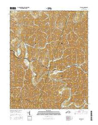 Tallega Kentucky Current topographic map, 1:24000 scale, 7.5 X 7.5 Minute, Year 2016