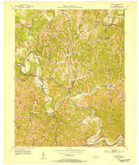 Tallega Kentucky Historical topographic map, 1:24000 scale, 7.5 X 7.5 Minute, Year 1952