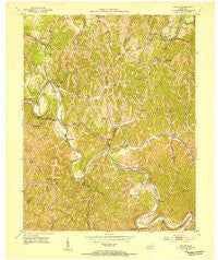 Tallega Kentucky Historical topographic map, 1:24000 scale, 7.5 X 7.5 Minute, Year 1952