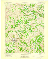 Taylorsville Kentucky Historical topographic map, 1:24000 scale, 7.5 X 7.5 Minute, Year 1960