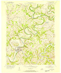 Taylorsville Kentucky Historical topographic map, 1:24000 scale, 7.5 X 7.5 Minute, Year 1954
