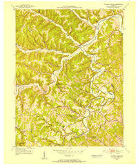 Tygarts Valley Kentucky Historical topographic map, 1:24000 scale, 7.5 X 7.5 Minute, Year 1950