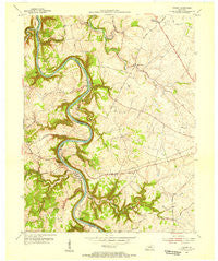 Tyrone Kentucky Historical topographic map, 1:24000 scale, 7.5 X 7.5 Minute, Year 1954
