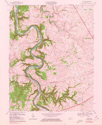 Tyrone Kentucky Historical topographic map, 1:24000 scale, 7.5 X 7.5 Minute, Year 1976