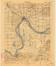 Uniontown Kentucky Historical topographic map, 1:62500 scale, 15 X 15 Minute, Year 1917