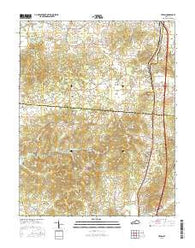 Upton Kentucky Current topographic map, 1:24000 scale, 7.5 X 7.5 Minute, Year 2016