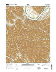 Vanceburg Kentucky Current topographic map, 1:24000 scale, 7.5 X 7.5 Minute, Year 2016