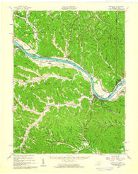 Vanceburg Kentucky Historical topographic map, 1:62500 scale, 15 X 15 Minute, Year 1949