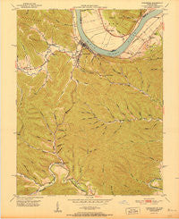 Vanceburg Kentucky Historical topographic map, 1:24000 scale, 7.5 X 7.5 Minute, Year 1951