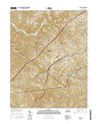 Verona Kentucky Current topographic map, 1:24000 scale, 7.5 X 7.5 Minute, Year 2016