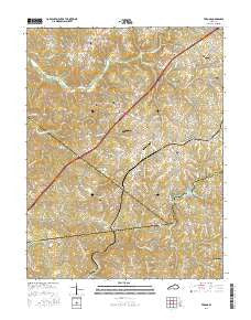 Verona Kentucky Current topographic map, 1:24000 scale, 7.5 X 7.5 Minute, Year 2016