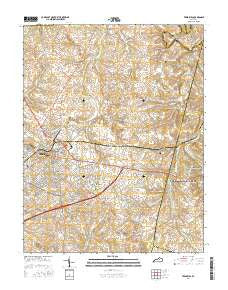 Versailles Kentucky Current topographic map, 1:24000 scale, 7.5 X 7.5 Minute, Year 2016