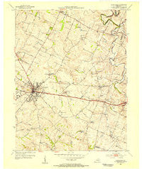 Versailles Kentucky Historical topographic map, 1:24000 scale, 7.5 X 7.5 Minute, Year 1954