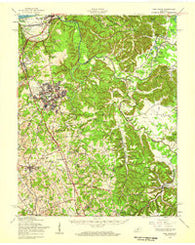 Vine Grove Kentucky Historical topographic map, 1:62500 scale, 15 X 15 Minute, Year 1946
